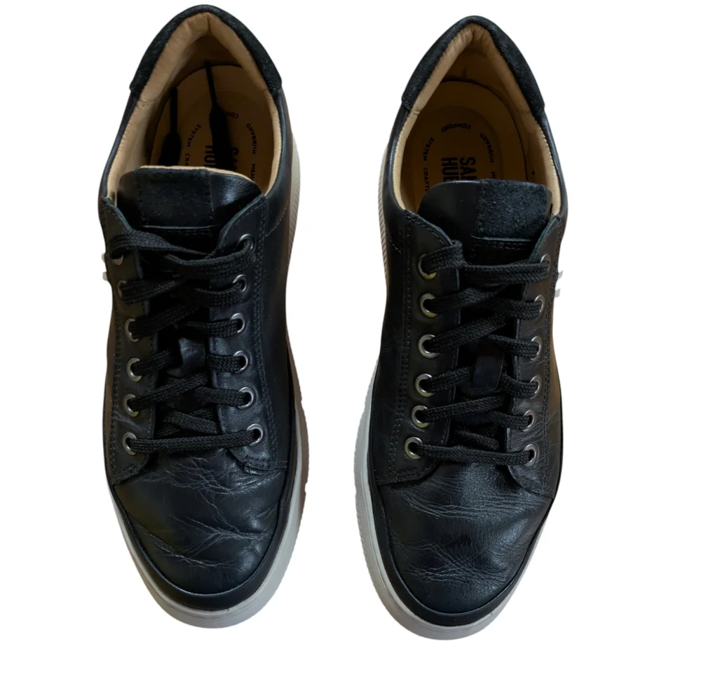 Samuel Hubbard Featherlight Laguna Sport Black Leather Sneakers Size 7 - Picture 3 of 13